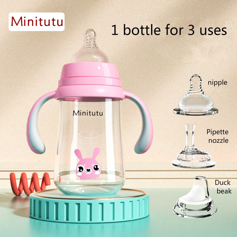 180ML/240ML/300MLCloser To Nature 9oz PP Tinted Feeding Bottle (Twin Pack) Baby Bottle
