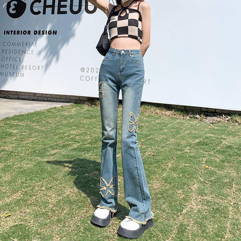 MicroFlared Trousers Small Flared Jeans Horseshoe Pants Spring Summer