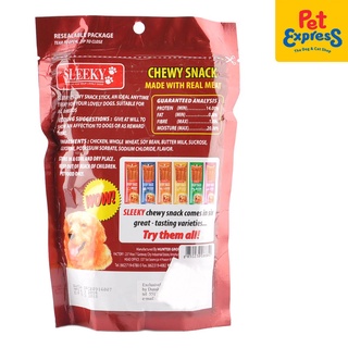 Sleeky Chewy Snack Strap Beef and Cheese Dog Treats 175g #1
