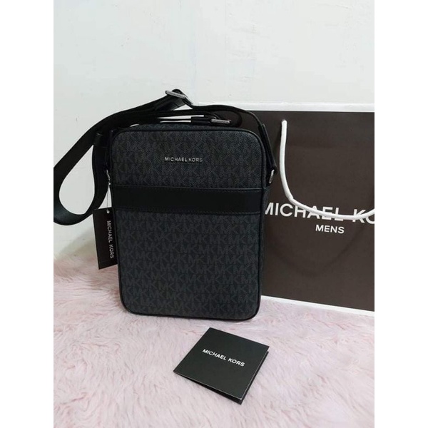 Original Michael Kors Cooper in Monogram Black Bag for men with tag, care  card and paper bag | Shopee Philippines