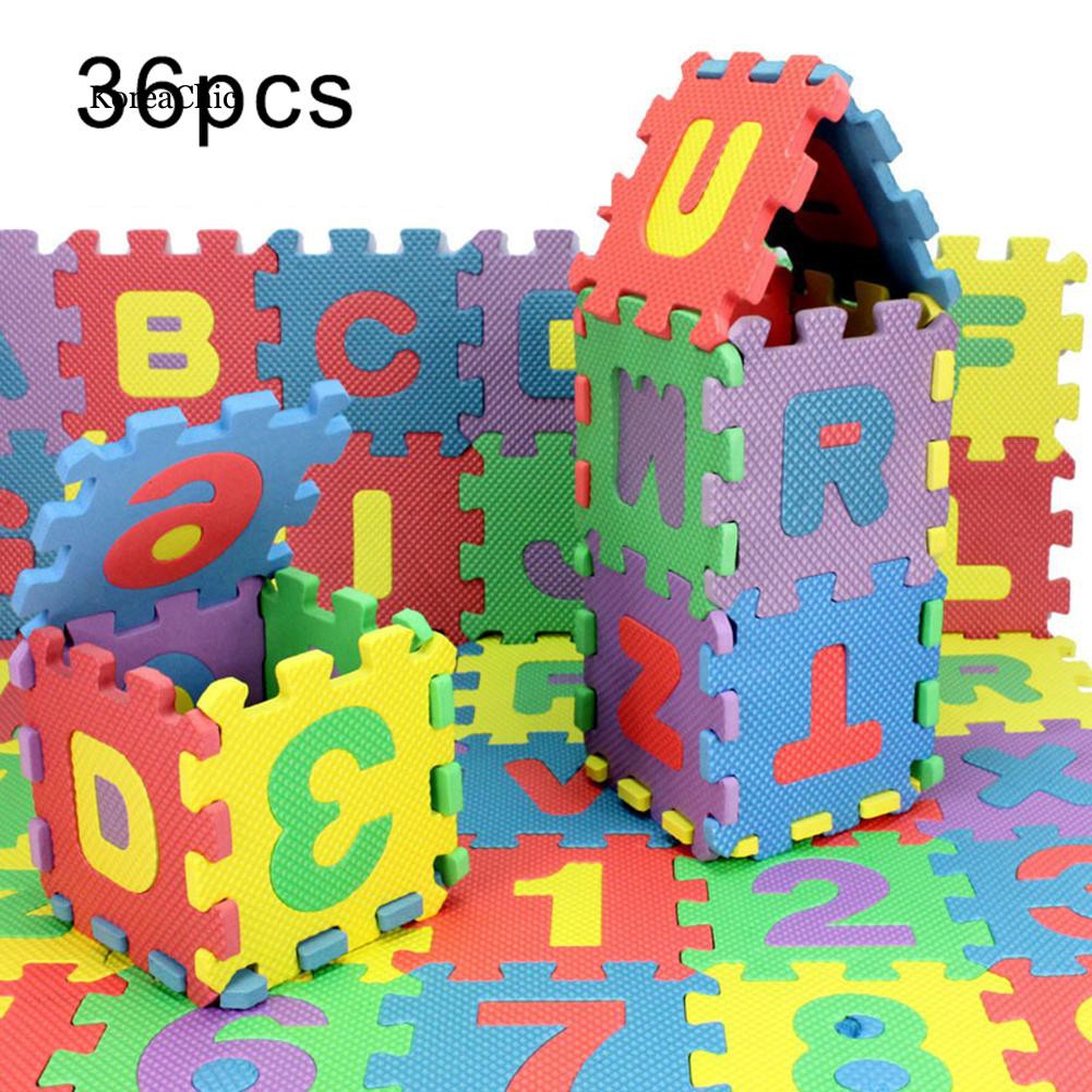 Ko 36pcs Children Alphabet Numbers Puzzles Crawling Foam Floor Mat