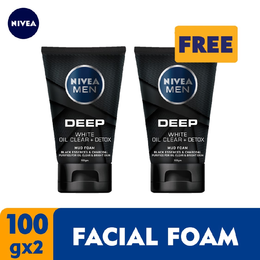 Nivea for Men Deep Mud Foam 100g Bundle of 2 | Shopee Philippines