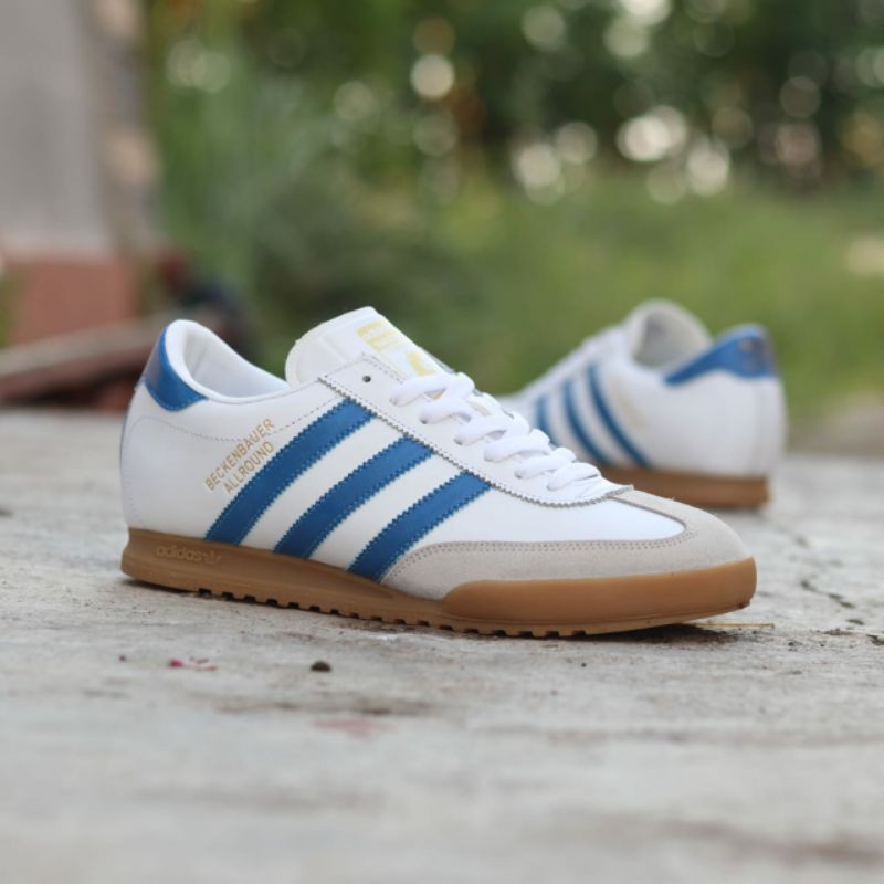 Adidas BECKENBAUER WHITE BLUE GUM | Shopee Philippines