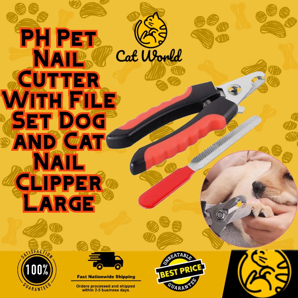 PH Pet Nail Cutter With File Set Dog and Cat Nail Clipper Large