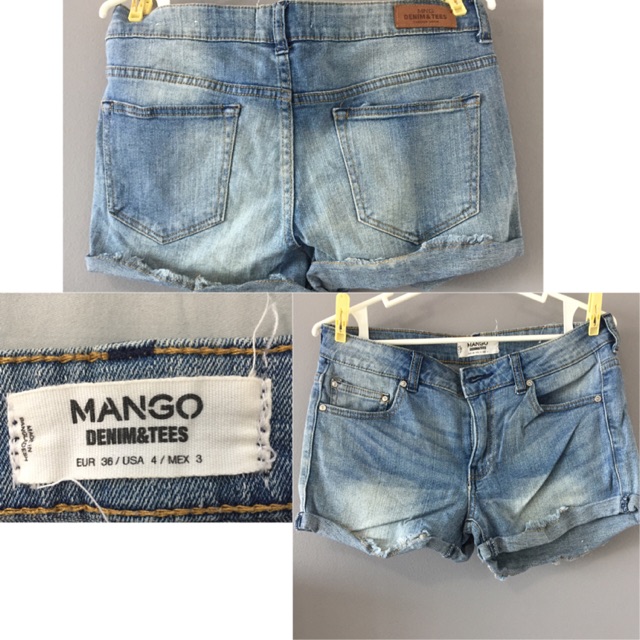 mango jean shorts