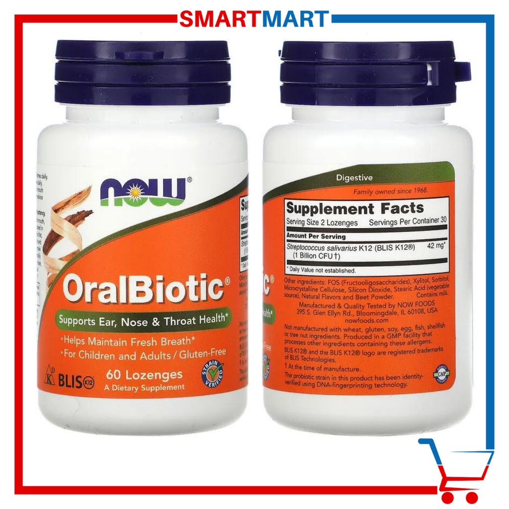 Now OralBiotic BLIS K12 60 Lozenges | Shopee Philippines