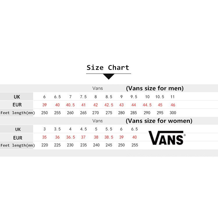 vans size 9 in cm