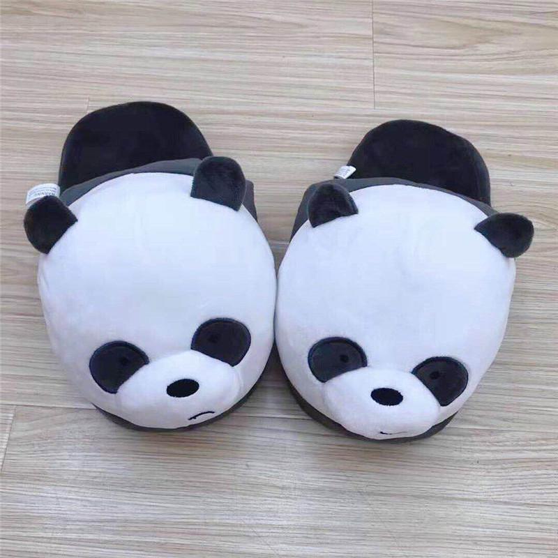 We Bare Bears Panda Grizzly Ice Bear Bedroom Slippers Women Man Shoes ...