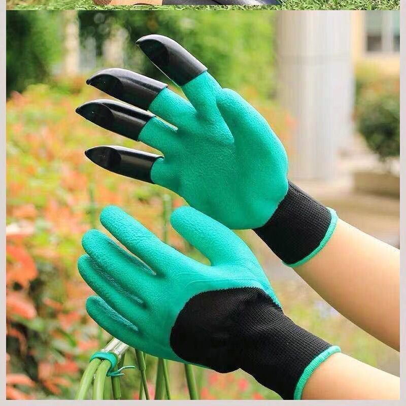 Garden Gloves Two Hands Fingertips Claws Quick Easy to Dig and Plant