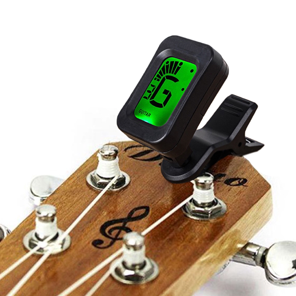 Mugig Tuner Clip-on Tuner for Guitar Chromatic Tuning,Large Clear Colorful LCD Display T-1 Auto Power Off ,Calibrated Pitch,Battery Included Violin Bass Ukulele 38% Greater View 