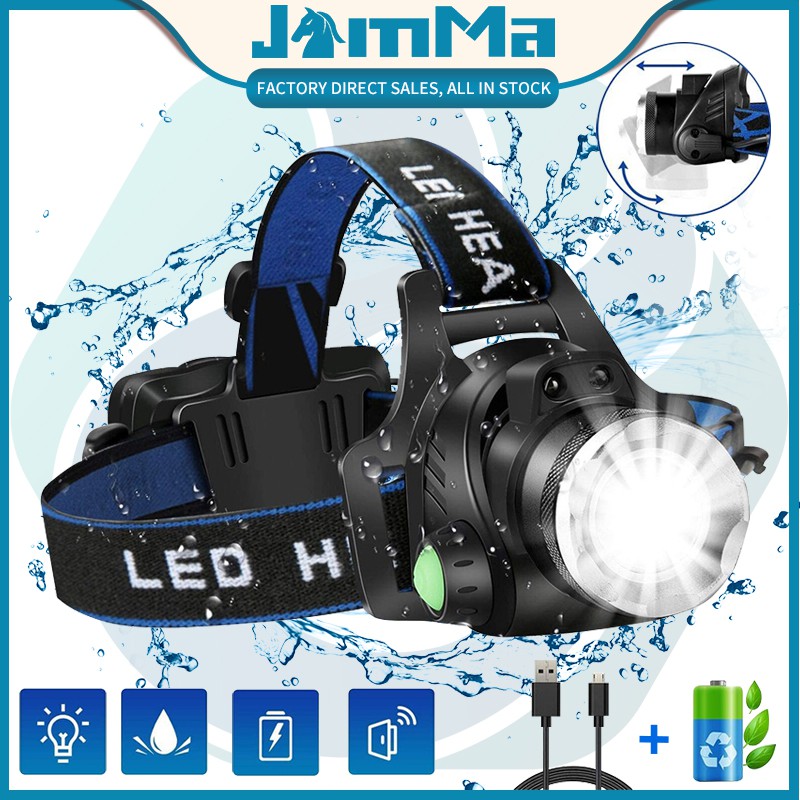 Headlamp Flashlight Head Lamp Rechargeable,Adjustable Head Light