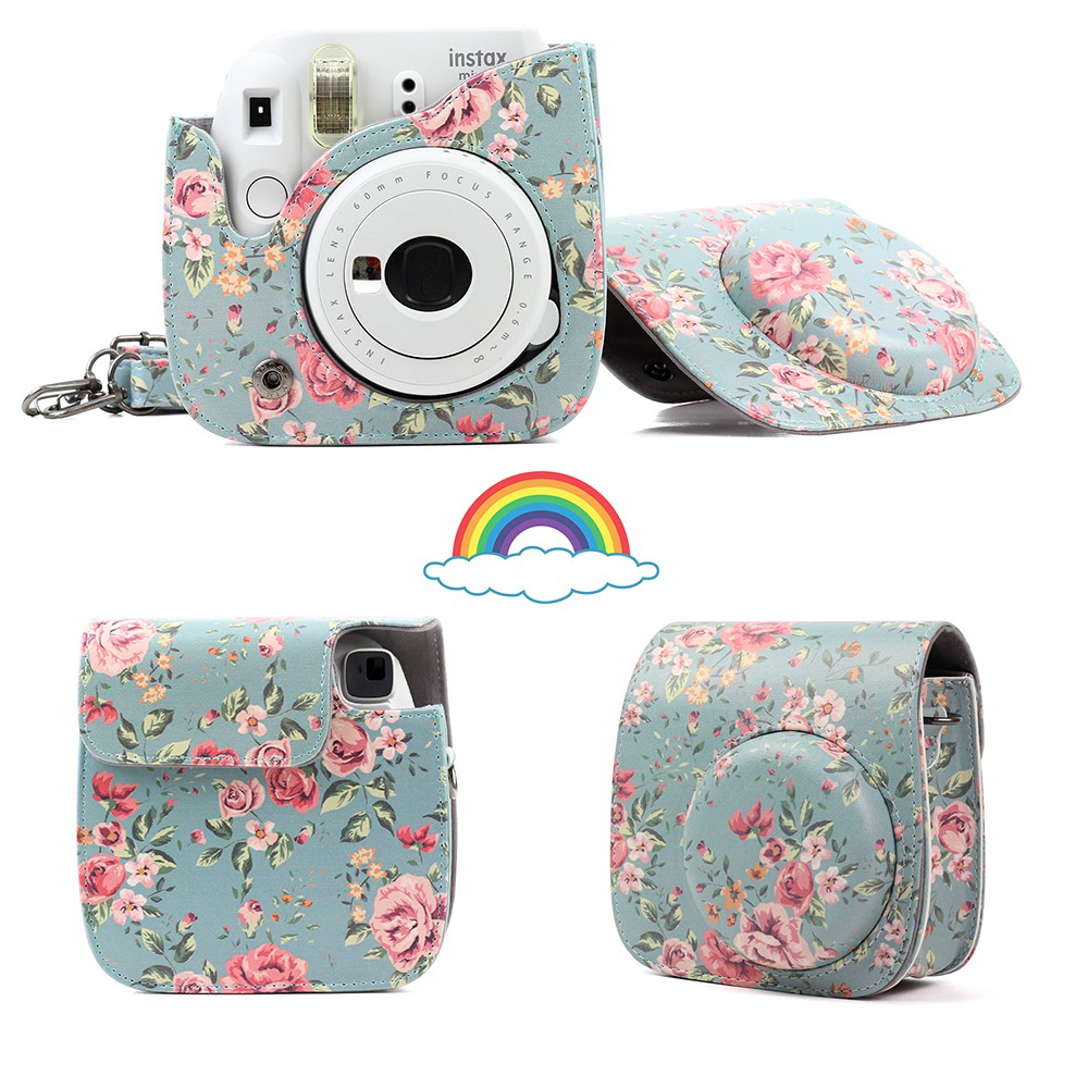 Instax Mini 8/9 Camera Bags Faux Leather Shoulder Strap Case Pouch For Fujifilm 