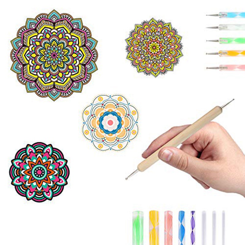 18PCS Mandala Dotting Tools Set Embossing Stylus Large Dotting Rods for Painting Rocks Art