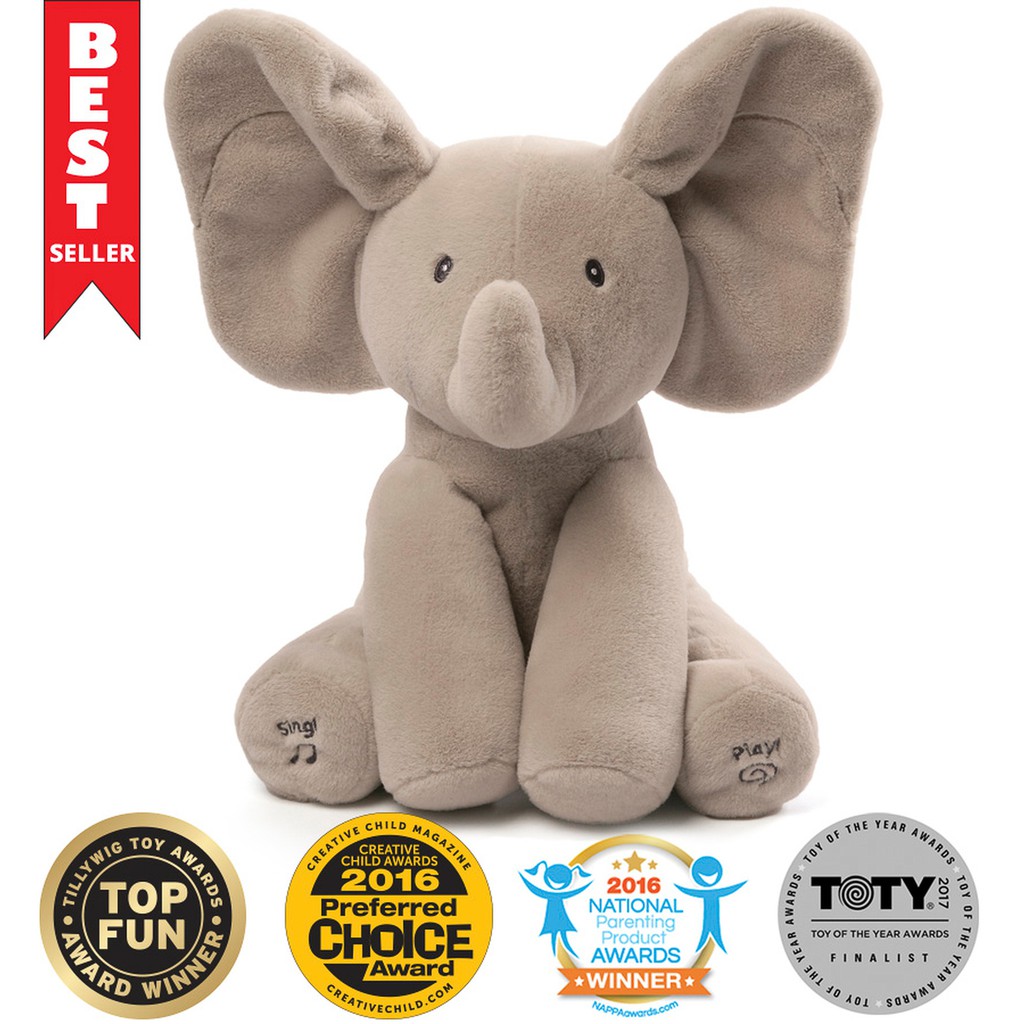 peek a boo animated singing elephant flappy plush toys gift for baby