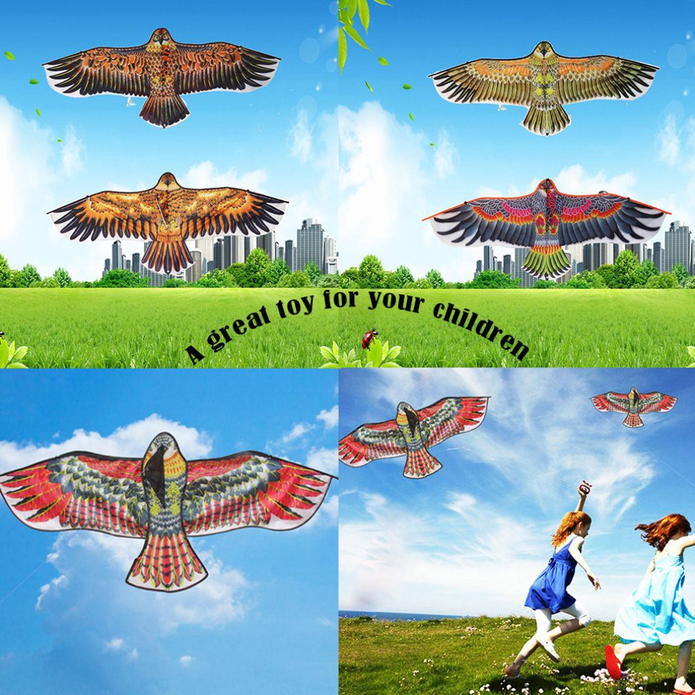 1Pcs Eagle Kite & 30m Kite Line Kinder Falcon Kite Spring Game 