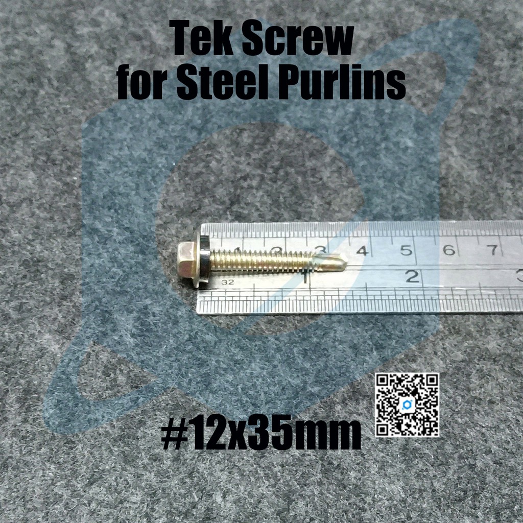 100pcs 12 x 35mm Tek Screw for Steel Purlins Shopee Philippines