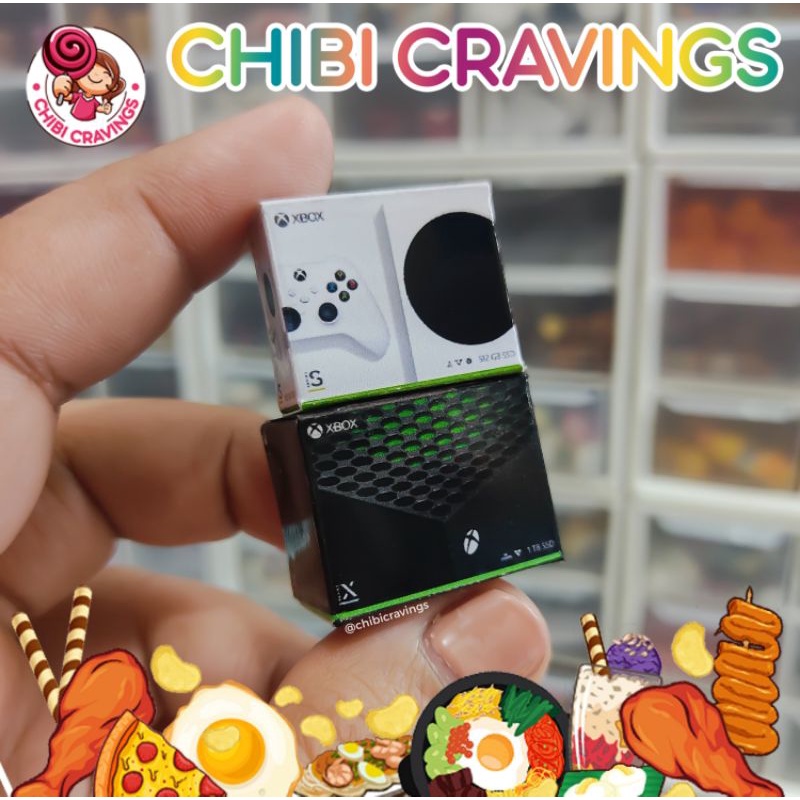 Chibi Cravings Miniature 112 scale Xbox Boxes (toy props only