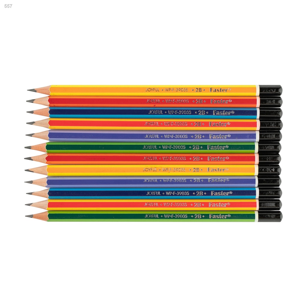 Faster Joyful 2B Pencil With Eraser and Sharpener WPF3903S (12pcs