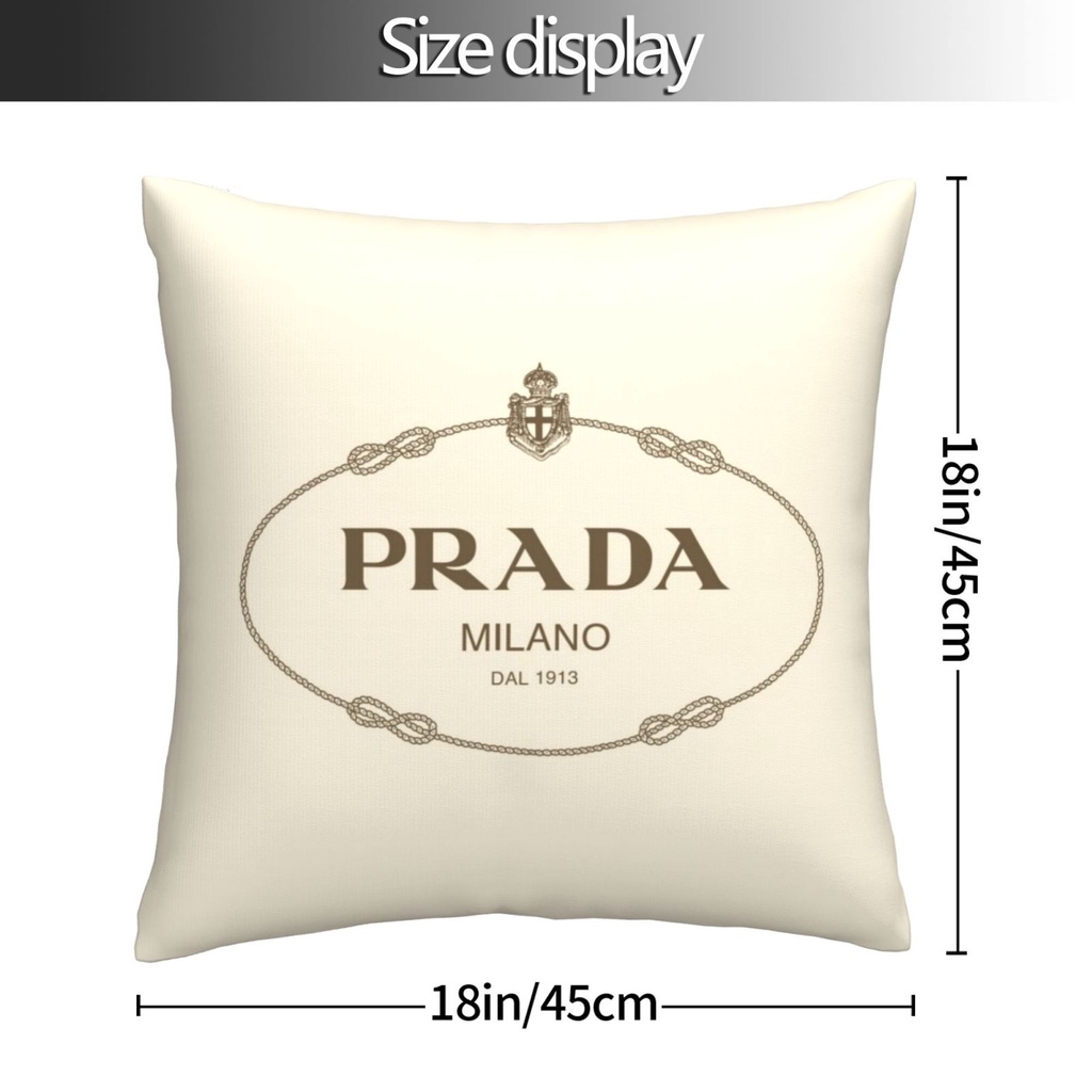 PRADA Logo Throw Pillow Case Cusion Cover 18x18 inch 1 pc Throw Pillow  Cover with Zipper Pra | Shopee Philippines