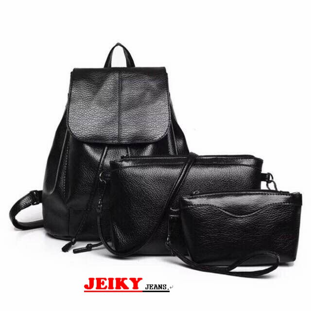 ladies black leather bag