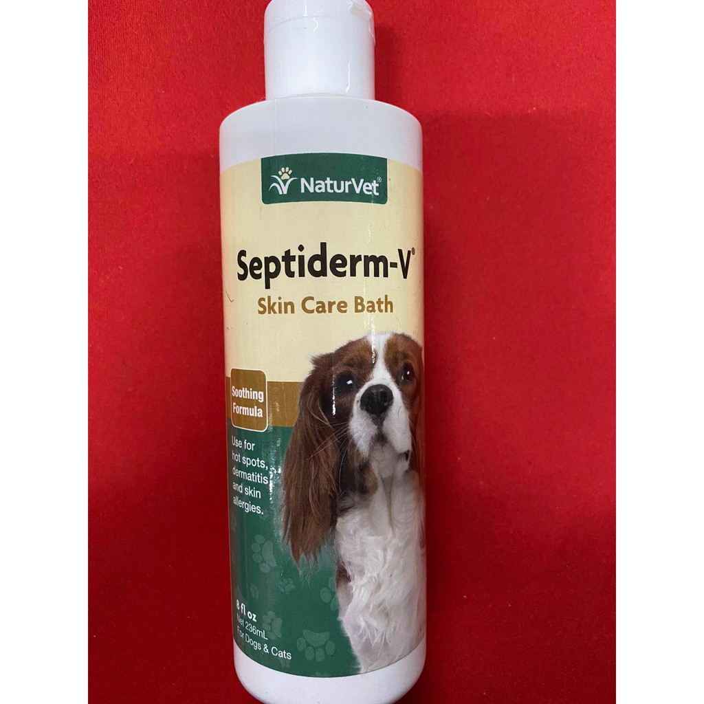 Naturvet SeptidermV Skin Care Bath for Dogs and Cats (Medicated