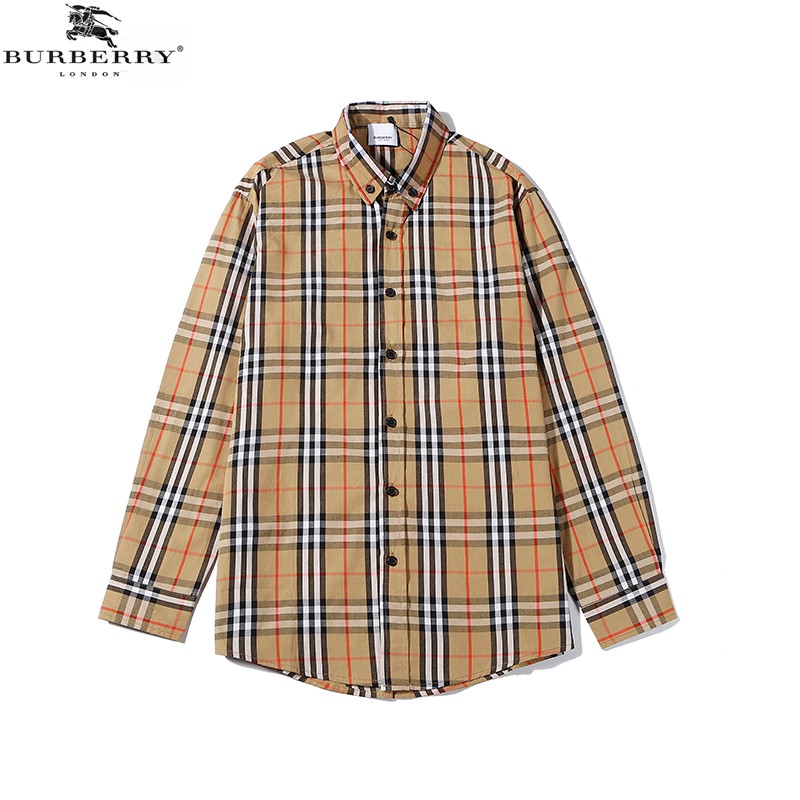 Burberry Plaid Street Casual Long Shirt | Shopee Philippines