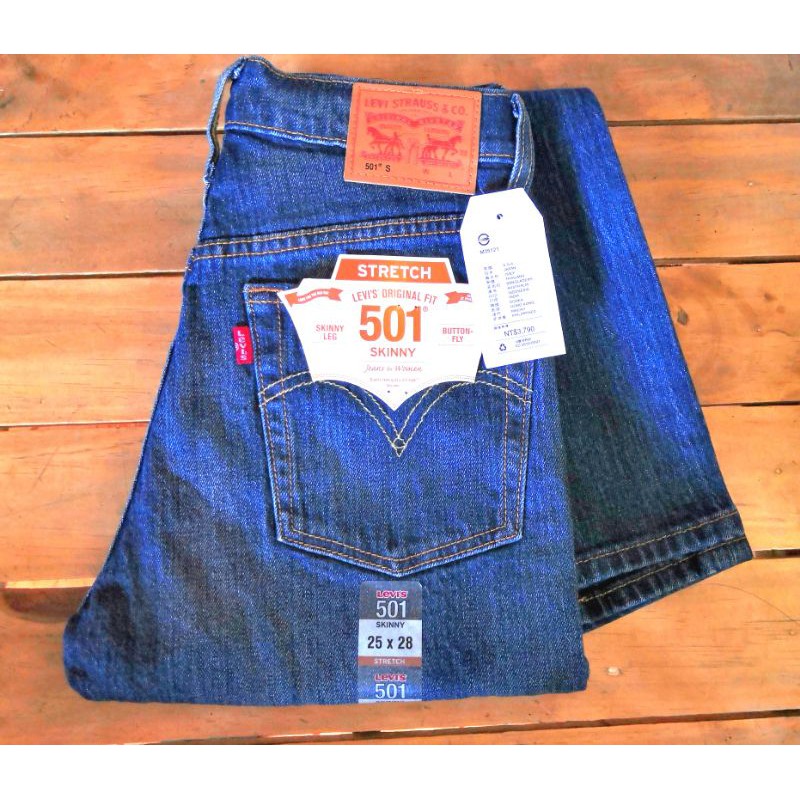 Levi's Original 501 Stretch Skinny Jeans Button Fly for Women Size 28  inches | Shopee Philippines