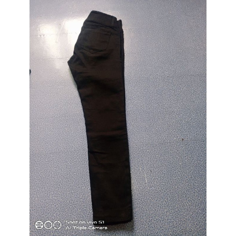 black wax denim pants