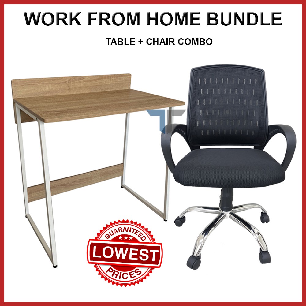 Computer Desk Table and Office Chair Bundle Promo Ergonomic Mesh Adjustable  (CODE : ERIKSONKIT) | Shopee Philippines