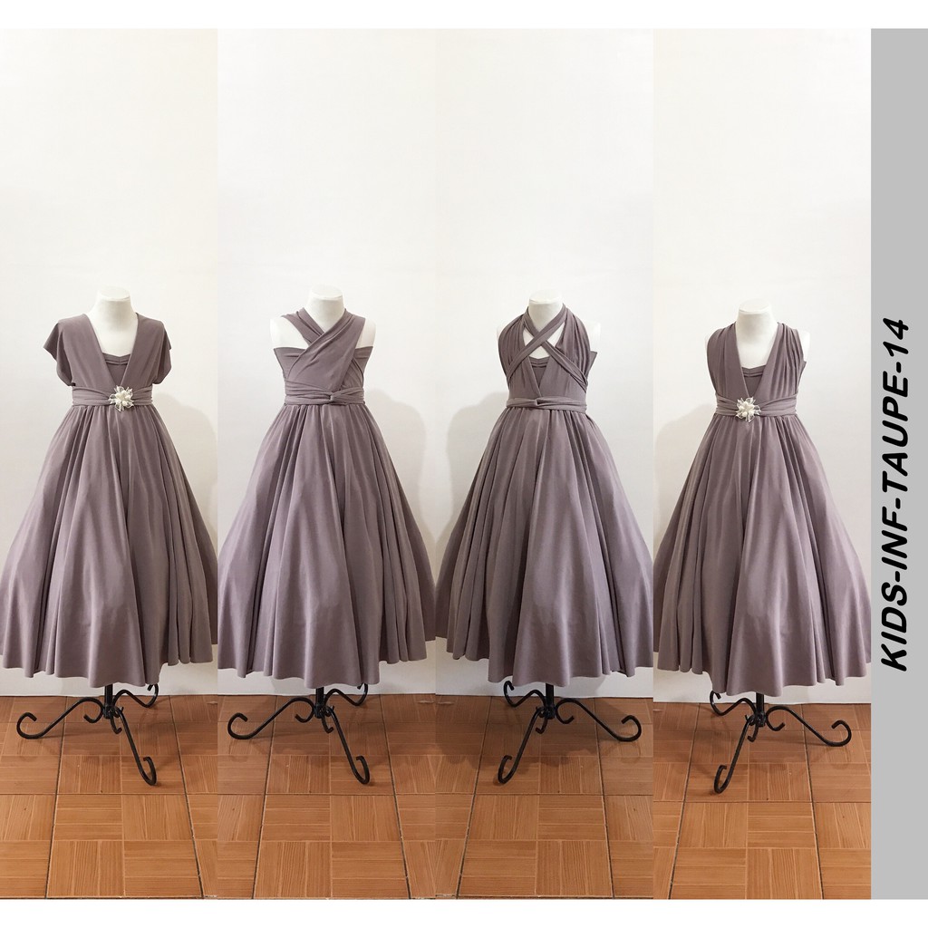 taupe infinity dress