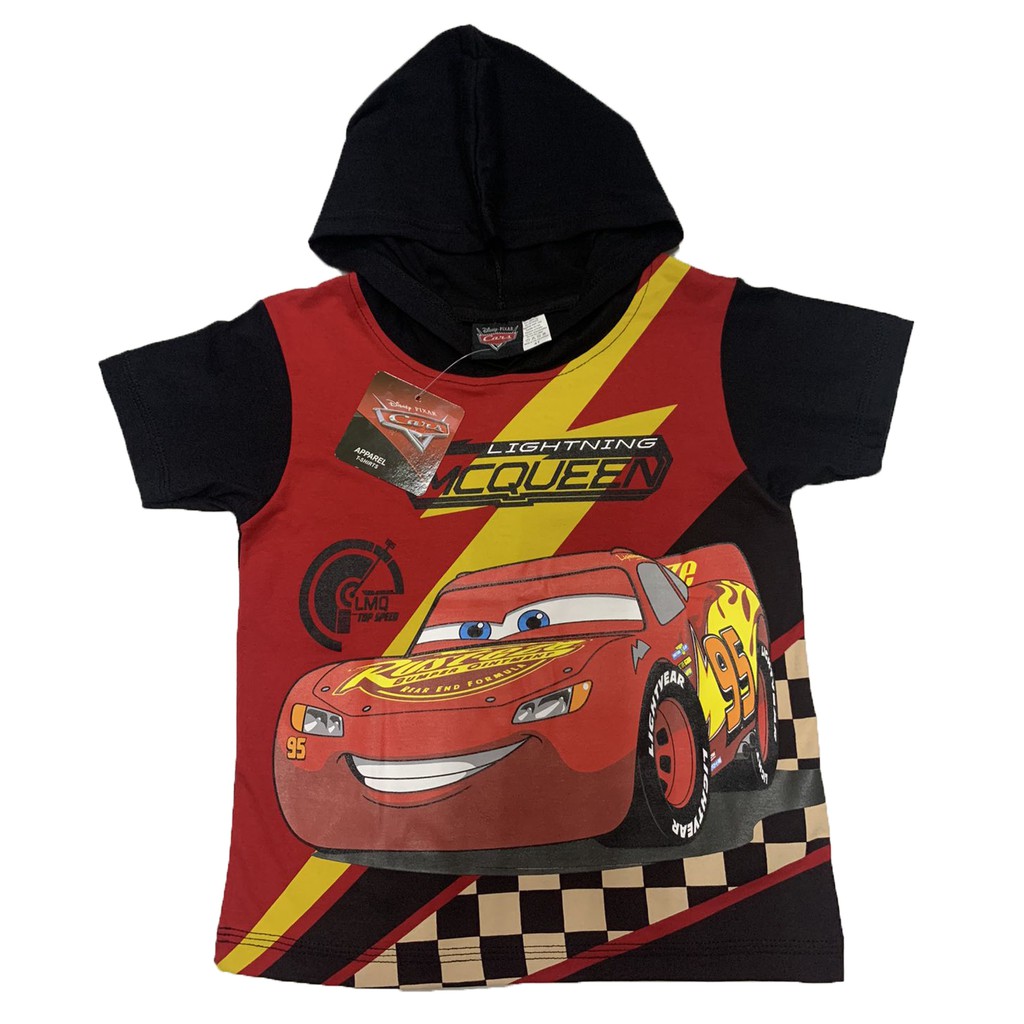 Disney Cars Lightning McQueen Champ Toddler TShirt With Hood Shopee