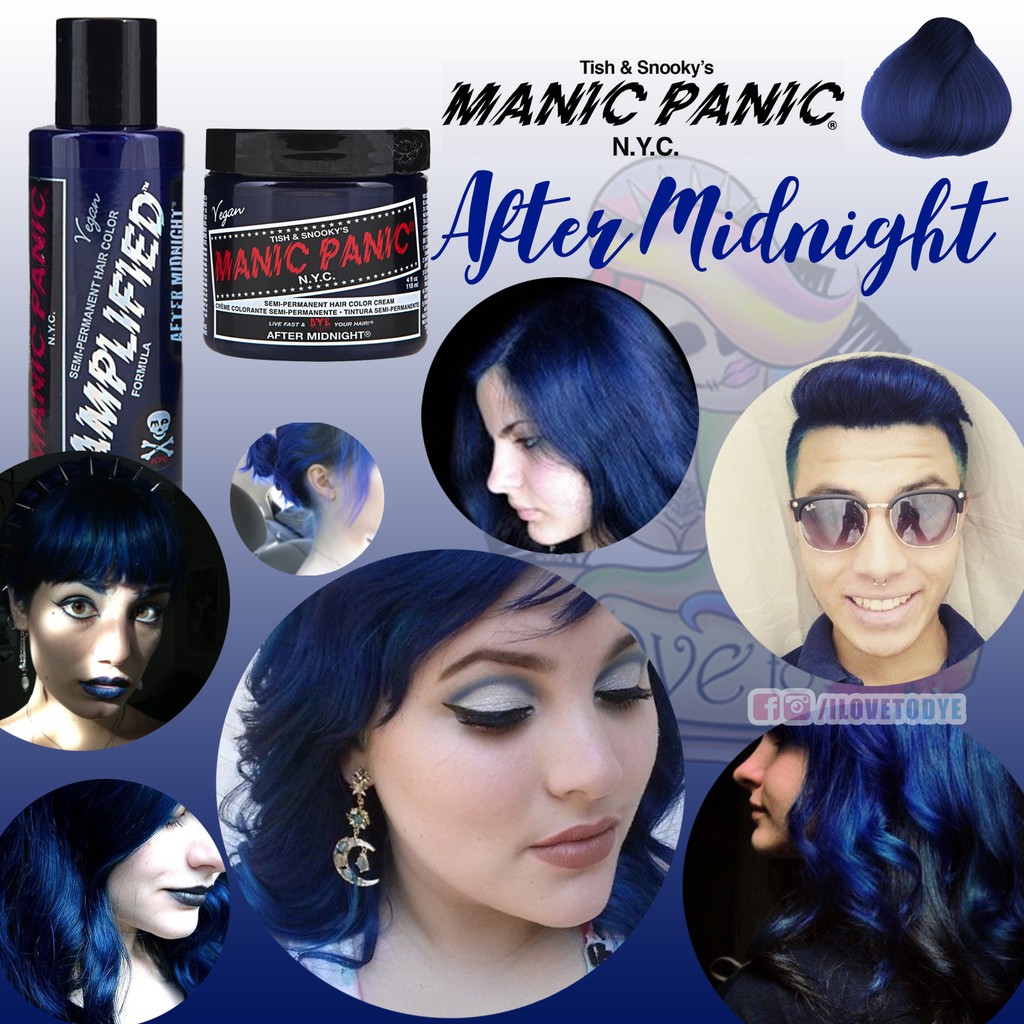 After Midnight Blue Manic Panic Semi Permanent Pink Hair Dye Classic And Amplified Ilovetodye Shopee Philippines
