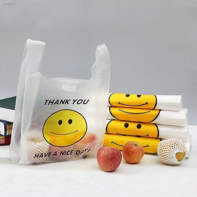 White Plastic Bags Carry Out Shopping Bags Smiley Smiling Smile Face