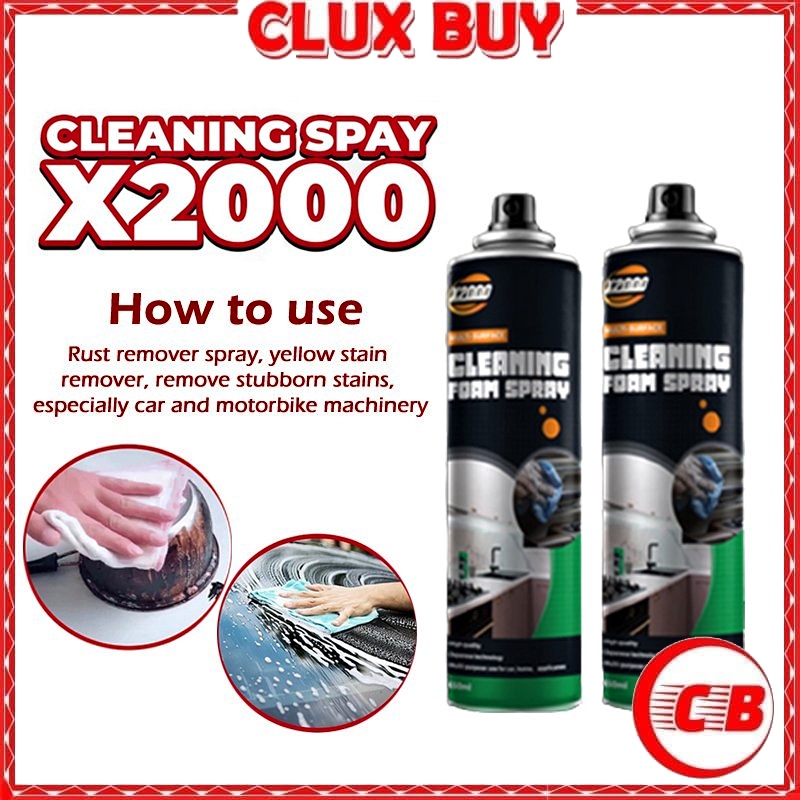 (New) X2000 Cleaning Spray Foam Cleaner Spray Car Kitchen Home Car