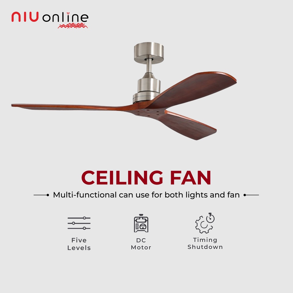 Niu online NCF141 Authentic 52inch DC inverter Ceiling Fan Simple