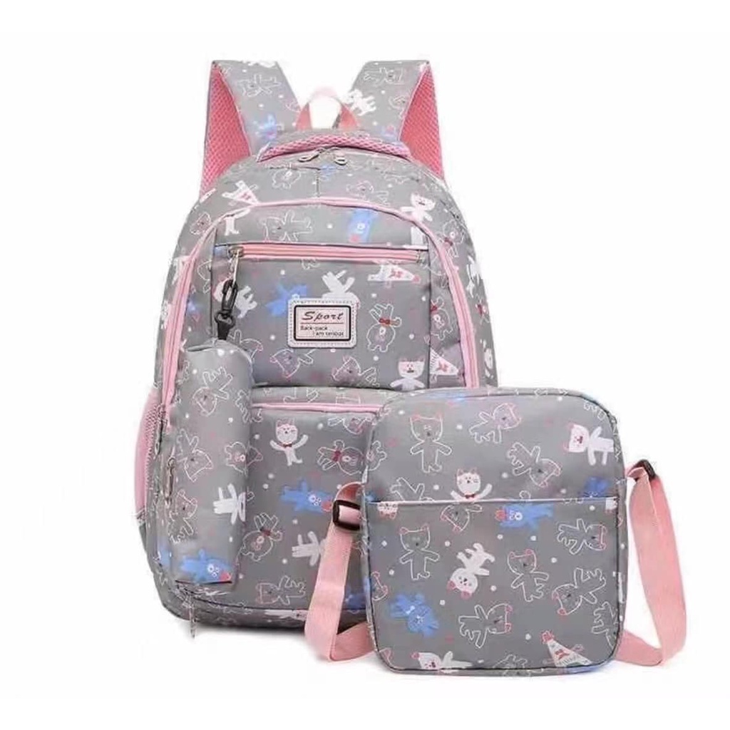 New 3in1 Korean Fashion School Backpack Shopee Philippines
