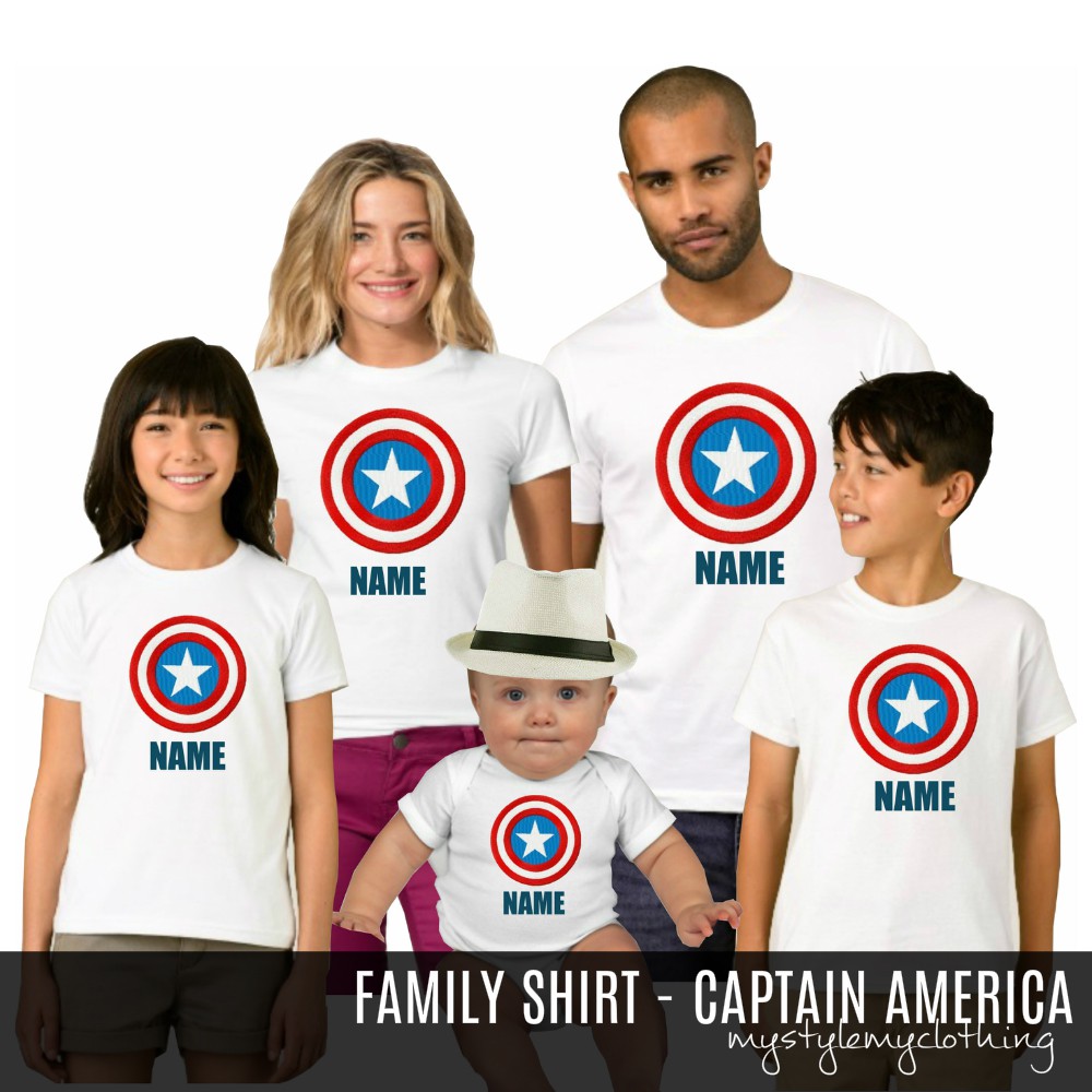 Custom Birthday Family Set Shirt Captain America Shopee - family roblox personalized tshirtscustomized shirtthemed tshirt for birthdays