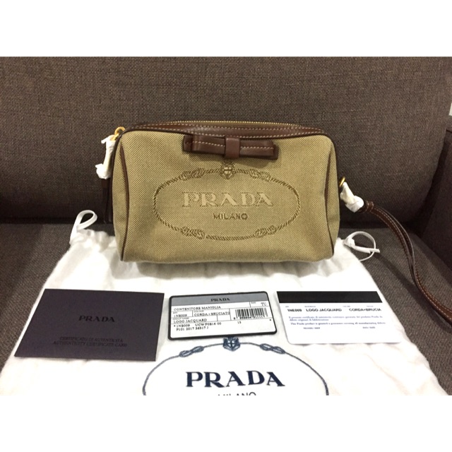 Prada Jacquard wristlet pouch | Shopee Philippines
