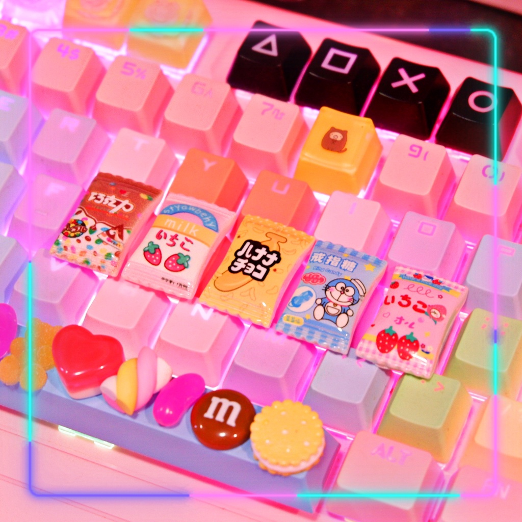 Japanese Snacks Artisan Kawaii Keycaps for Mechanical Keyboard | Shopee ...