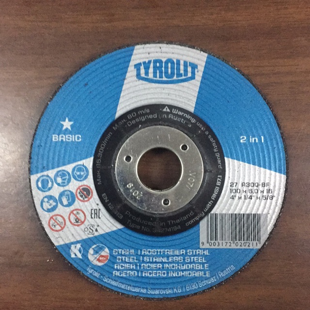 Tyrolit Basic Depressed Center Wheel Grinding Disc 4" Original Shopee Philippines