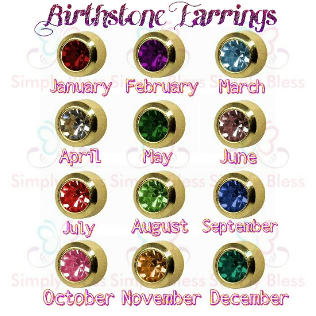 birthstone earrings