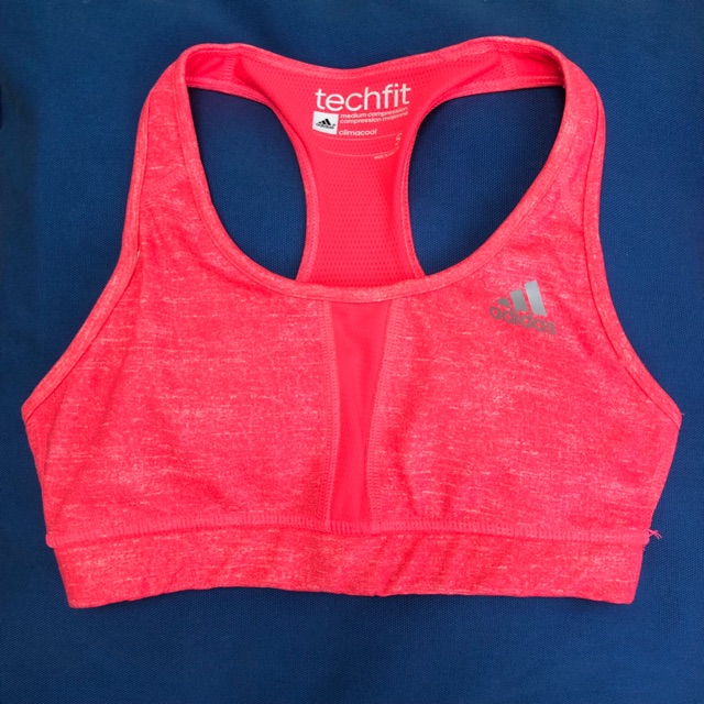 red adidas sports bra