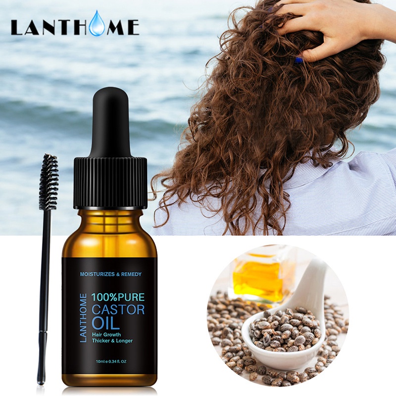 LANTHOME Castor Oil Black Thick Curling Long Gentle Moisturizing Hair