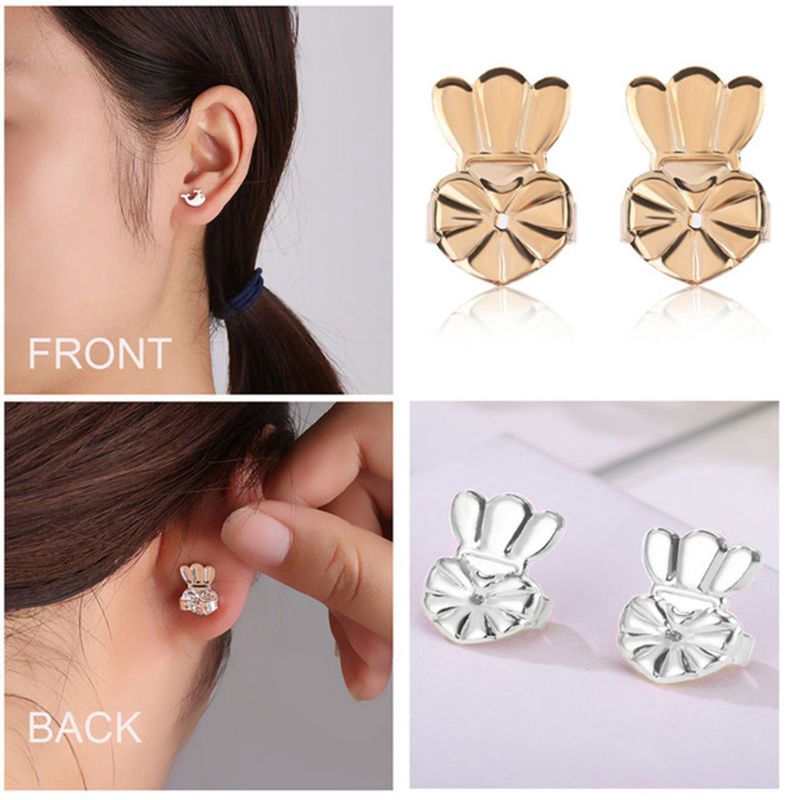 Tsuen Original Magic Earring Lifters 2 Silver/ 2 Gold/ 2 Rose Gold 6 Pairs Magic Backs for Earrings Adjustable Secure Earring Lifts Safety Drooping Earring Backs for Ear Lobe Lifter 
