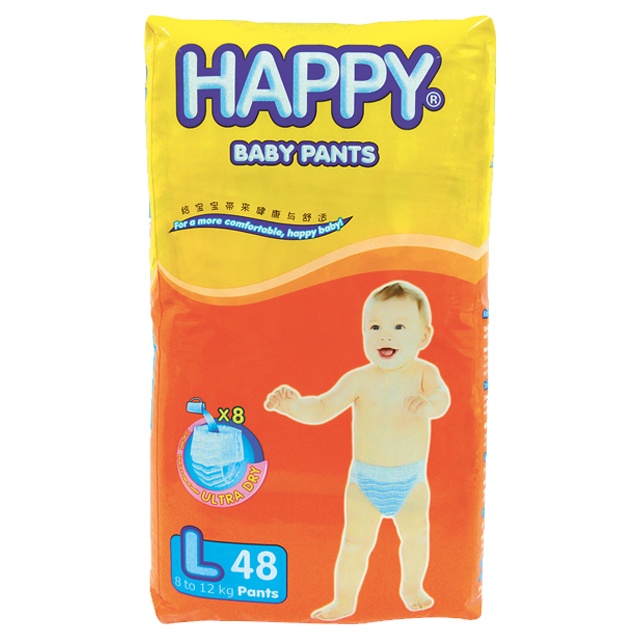 Happy Diaper Pants L 48's | Shopee Philippines