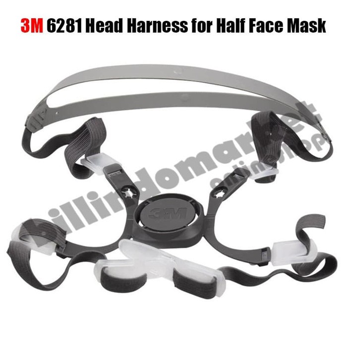 3M 6281 Head Harness for Half Face Mask Strap Mask 6100 6200 6300