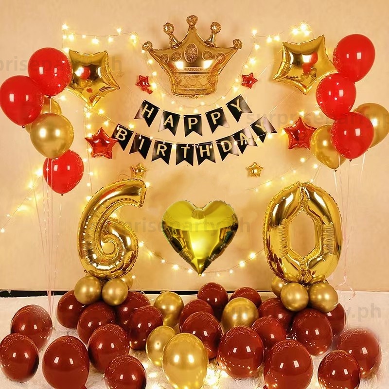 30 40 50 60 70 80th Birthday Decoration Balloons Kit Rose Gold 80 Years