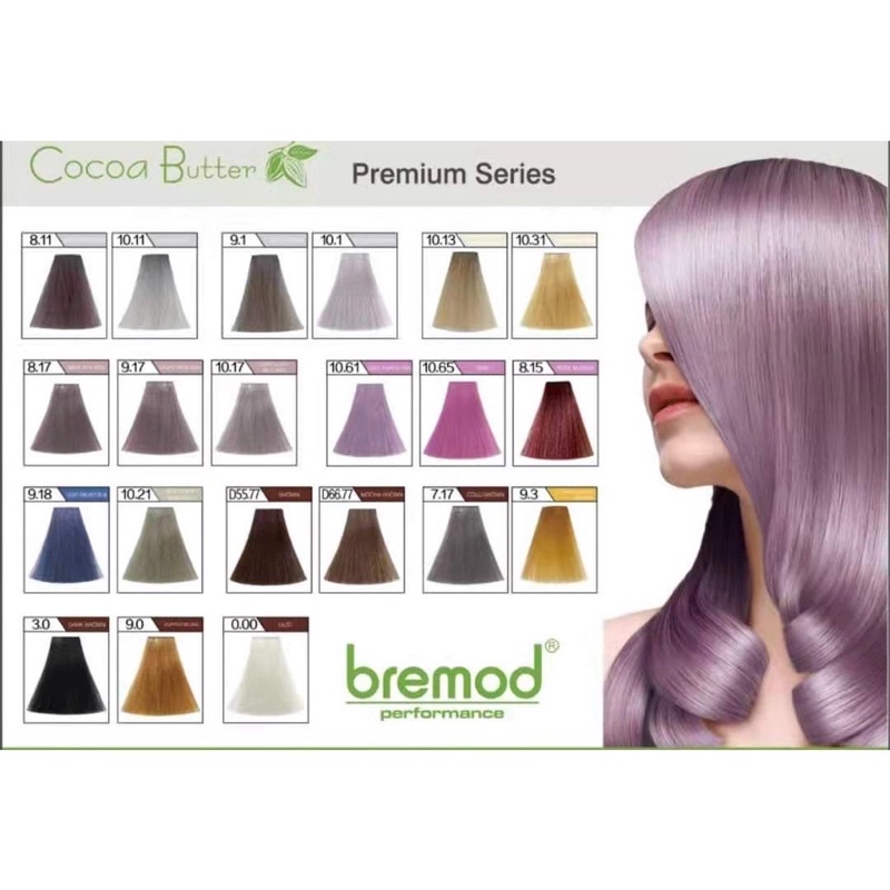 Bremod Premium Series Cocoa Butter Hair Color Dye 100ml Shopee
