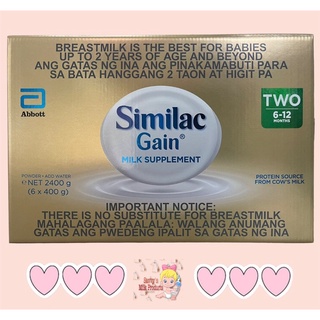 Similac Gain Two 6-12 months 2.4kg ‼️Super Sale‼️Jan 2024 Expiry