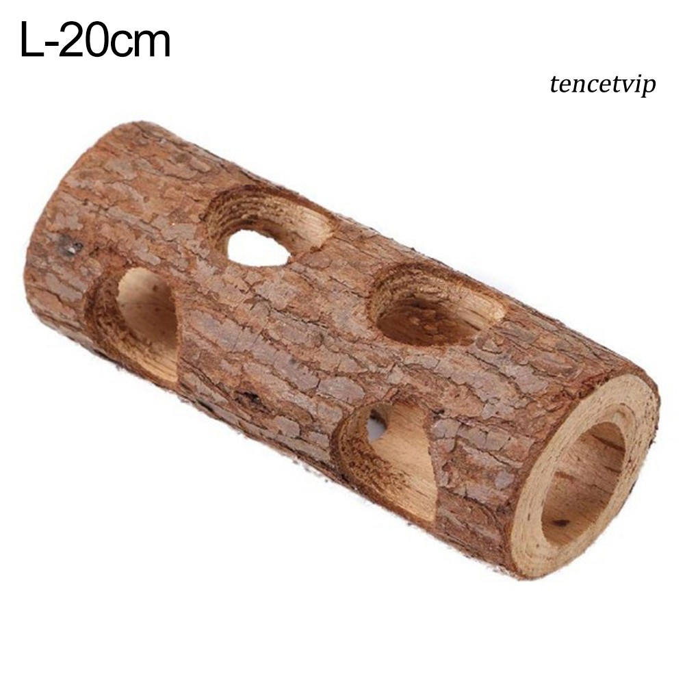 【Vip】Pet Hamsters Mouses Wood Tunnel Tube Hollow Tree Trunk Teeth Grinding Chew Toy #7